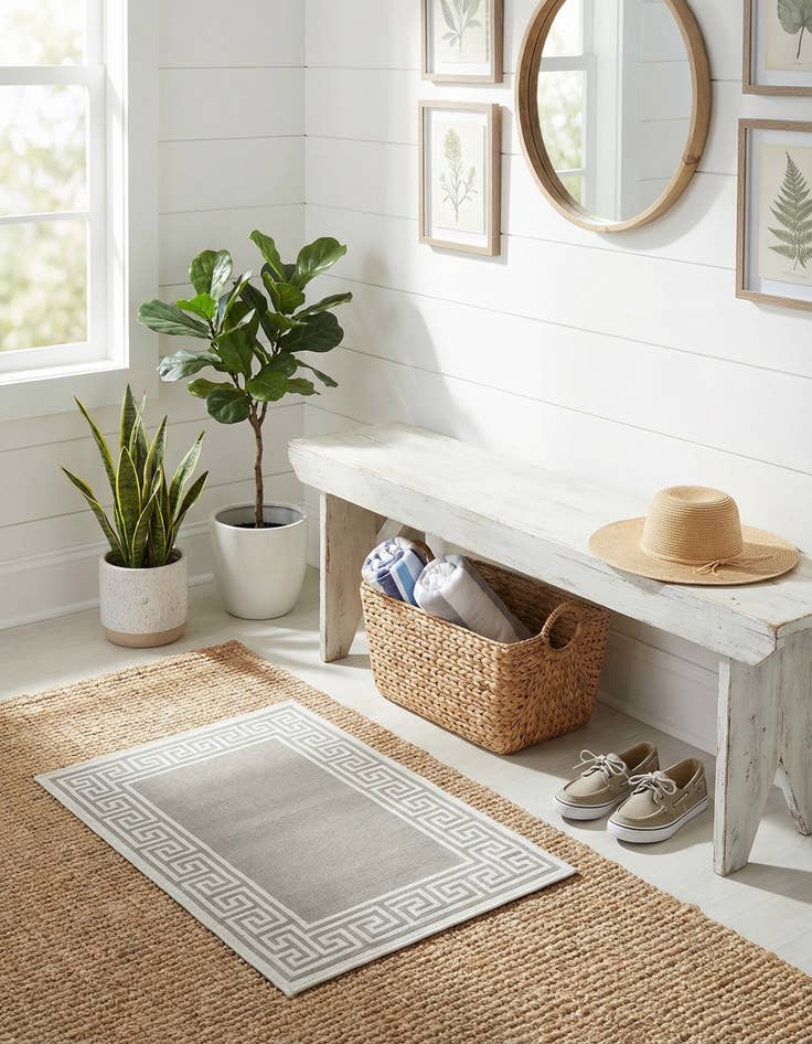 Detail image of 1' 3 x 1' 3  Washable Coastal Indoor / Outdoor Sample Rug