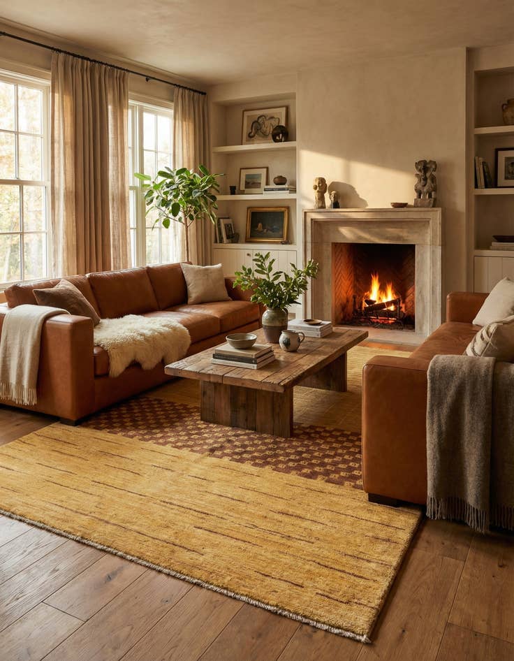 Detail image of 4' 7 x 6' 7 Juma Wool Rug