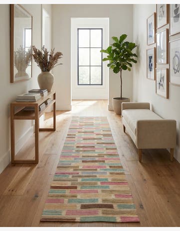2' 4 x 11' 10 Hand Woven Kilim Modern Wool Runner Rug