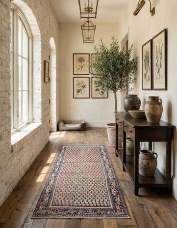3' 7 x 9' 7 Hand Knotted Ultra Vintage Persian Wool Runner Rug