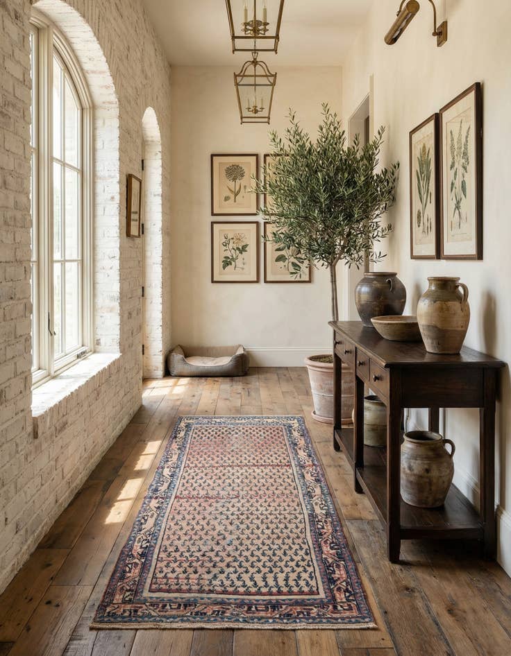 Detail image of 3' 7 x 9' 7  Hand Knotted Ultra Vintage Persian Wool Runner Rug