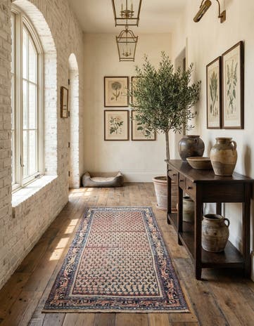 3' 7 x 9' 7 Hand Knotted Ultra Vintage Persian Wool Runner Rug