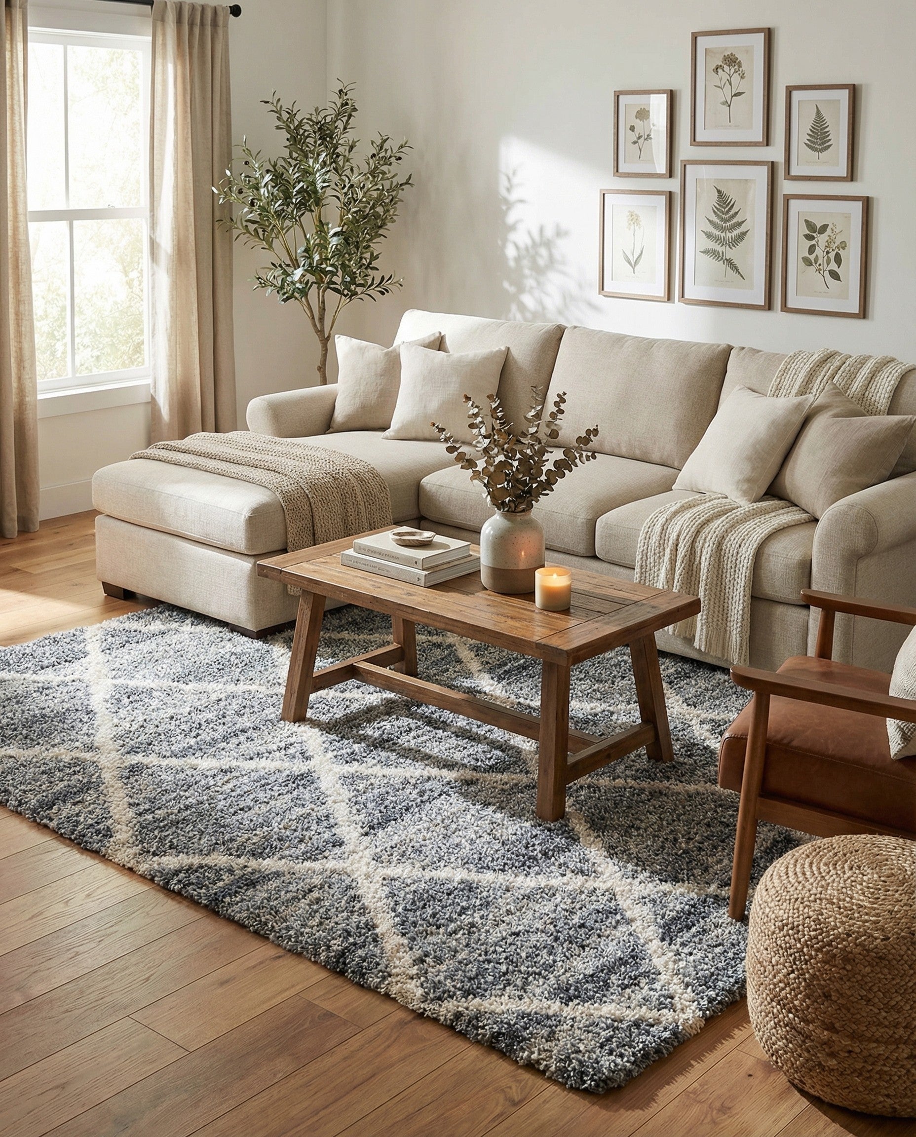  5' 3 x 7' 7 Athena Shag Rug