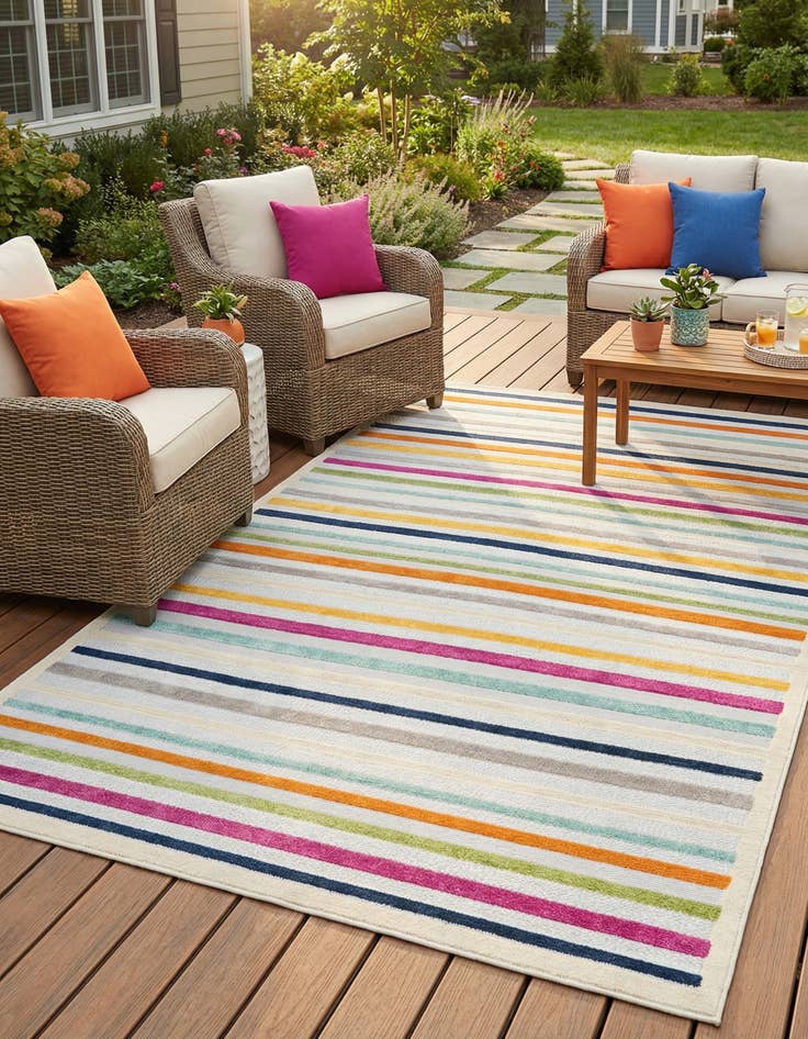 Detail image of 7' 10 x 10' Easy-Clean Aruba Indoor / Outdoor Rug