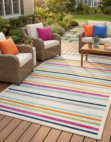 Gray Easy-Clean Aruba Indoor / Outdoor Rug