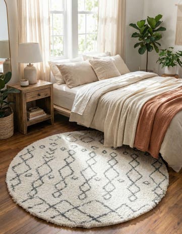 4' x 4' Marrakesh Shag Round Rug