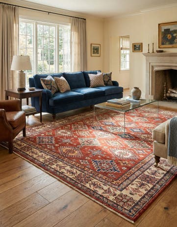 5' 7 x 8' Hand Knotted Kazak Oriental Rug