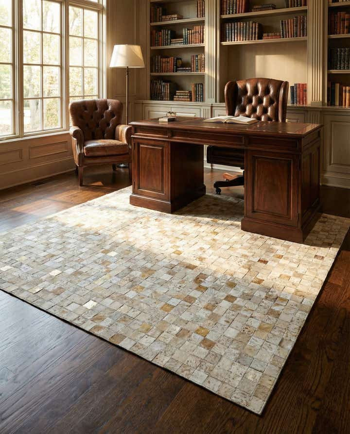 5' 4 x 7' 6 Cowhide Stocks Rug