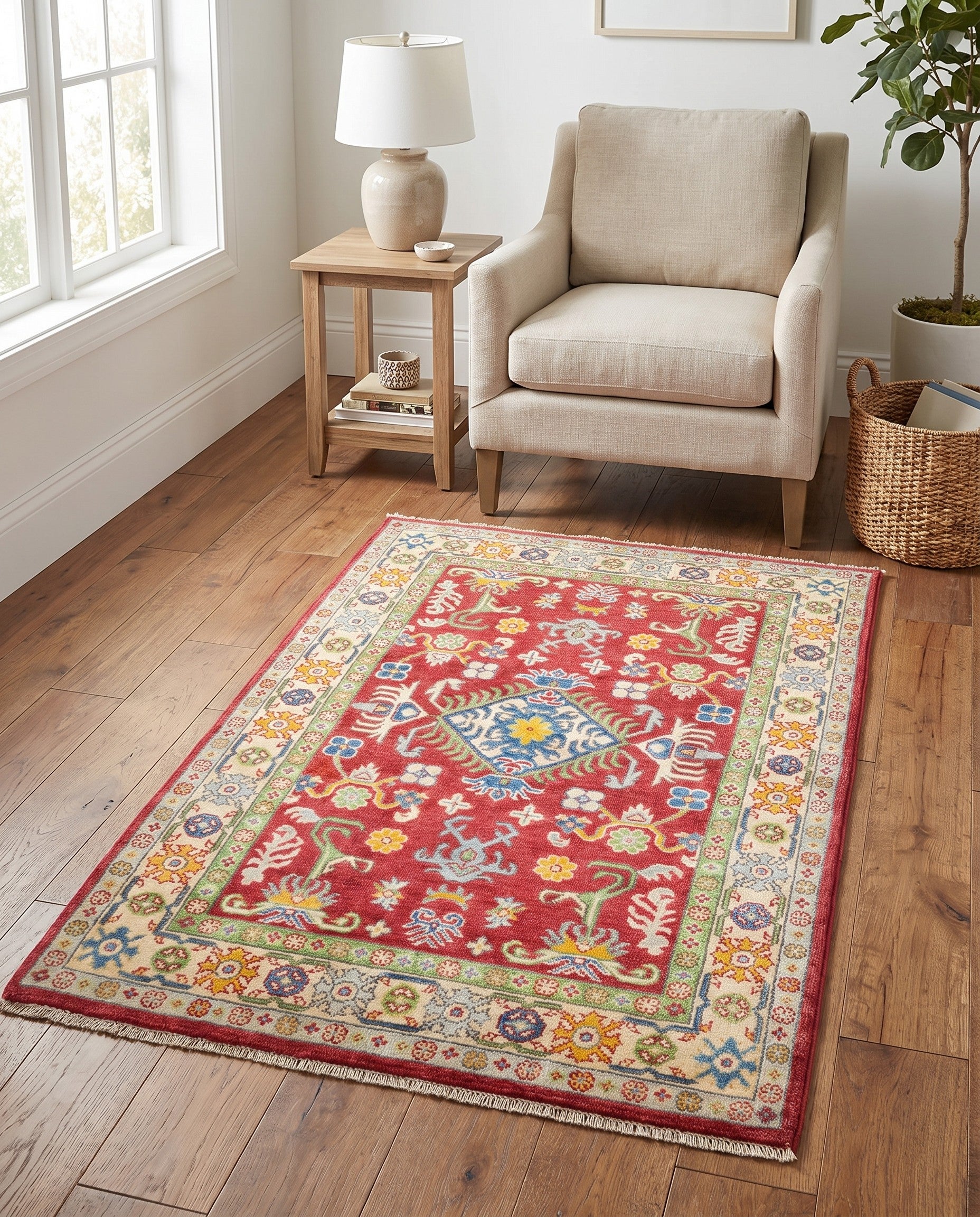 3' 3 x 5' 1 Hand Knotted Kazak Rug