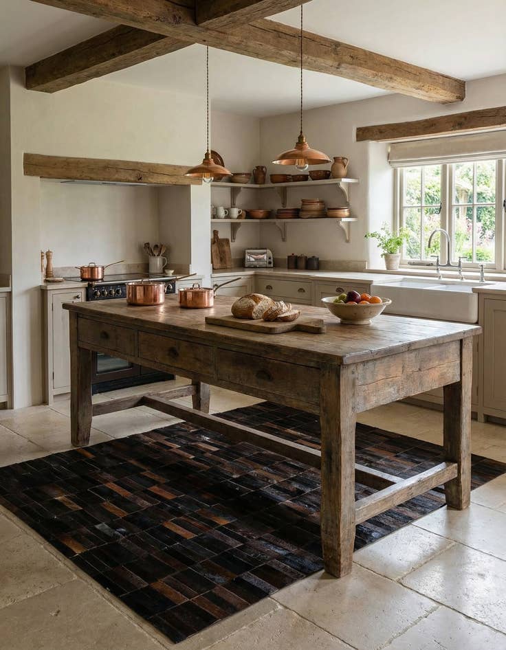 Detail image of  5' x 8' 1 Cowhide - Patchwork Rug