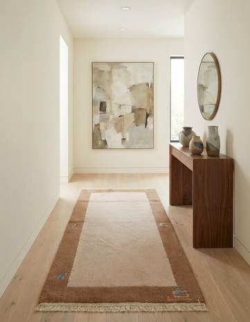 2' 4 x 4' 9 Hand Knotted Nepal Wool Runner Rug