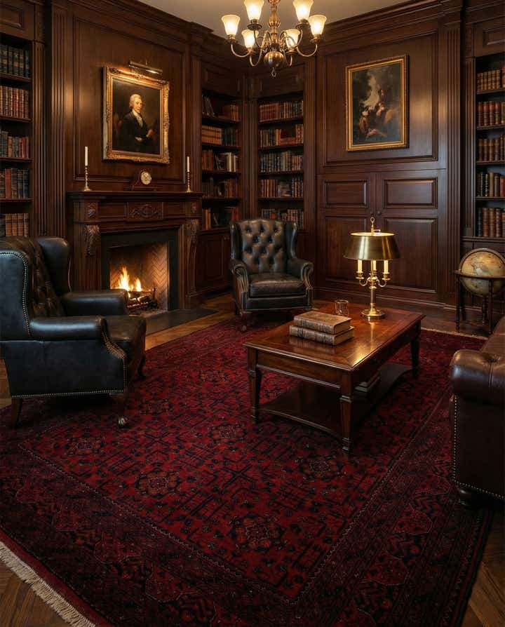 6' 8 x 9' 7 Hand Knotted Khal Mohammadi Wool Rug