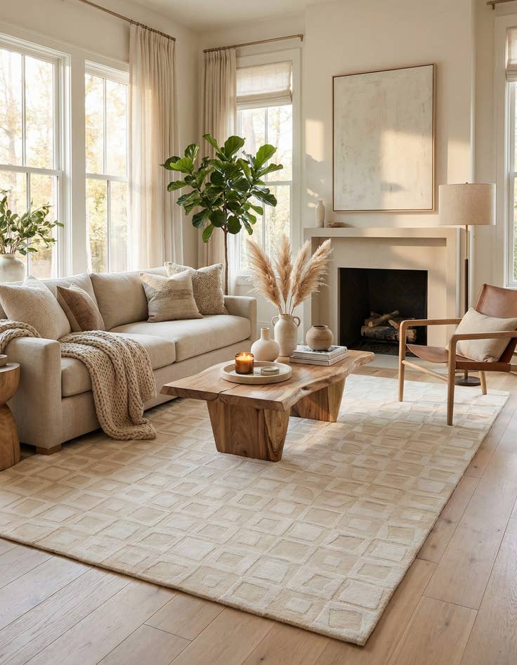 Detail image of 6' 8 x 9' 11  Hand Knotted Darya Wool Rug