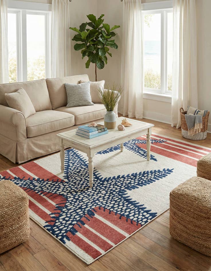 Detail image of 7' x 10'  Washable Belize Indoor / Outdoor Rug