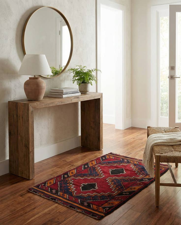 Detail image of 2' 10 x 4' 8 Hand Knotted Balouch Persian Wool Rug