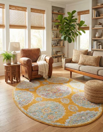 Orange Paragon Oval Rug