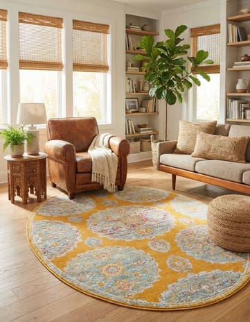 Orange Paragon Oval Rug