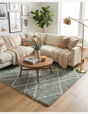 5' 3 x 5' 3 Soft Touch Shag Square Rug