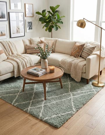 5' 3 x 5' 3 Soft Touch Shag Square Rug