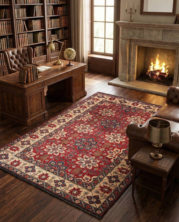 Detail image of 7' 6 x 9' 8 Hand Knotted Kazak Wool Rug