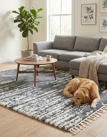 Gray Serenity Shag Square Rug