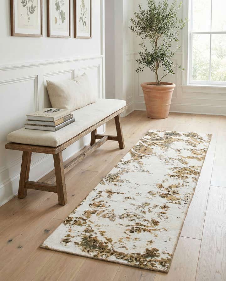 2' 7 x 9' Hand Knotted Ultra Vintage Persian Wool Runner Rug