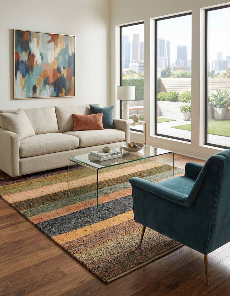 Detail image of 3' 3 x 5' 1 Amaleh Wool Rug