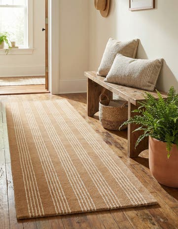 2' 7 x 8' Jill Zarin Striped Wool Runner Rug