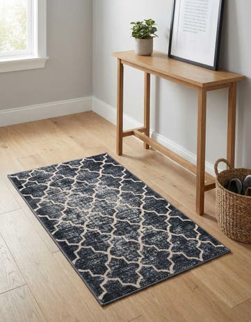 Jill Zarin Navy Blue Uptown Lincoln Center Rug