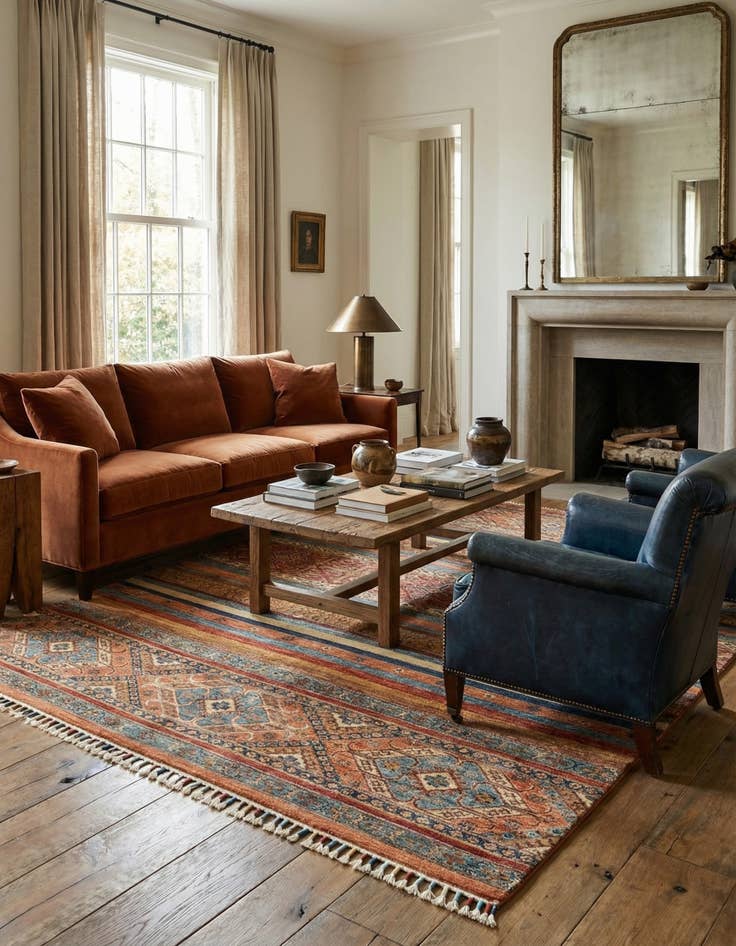 Detail image of  5' 8 x 7' 7  Hand Knotted Ariana Ziegler Rug