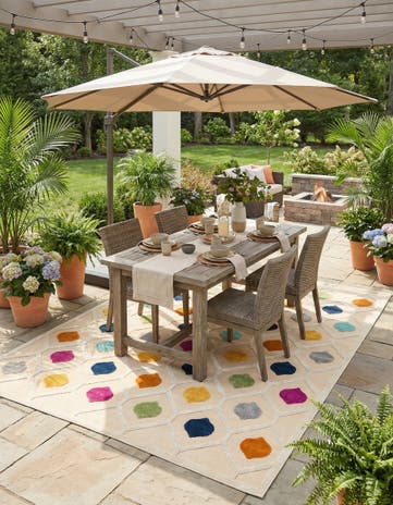 Beige Easy-Clean Aruba Indoor / Outdoor Rug