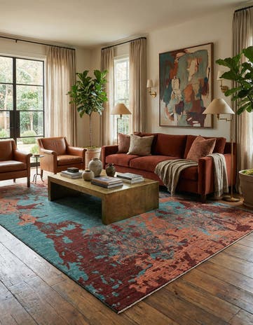 5' 5 x 8' 2 Hand Knotted Anar Rug