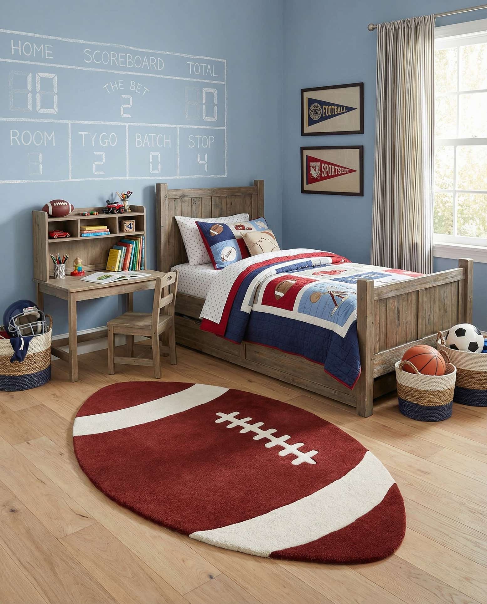 3' 9 x 6' 8 Playtime Kids Wool Freeform Rug