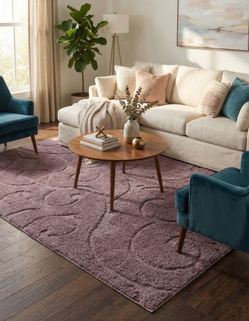 9' x 12' 2 Floral Shag Rug
