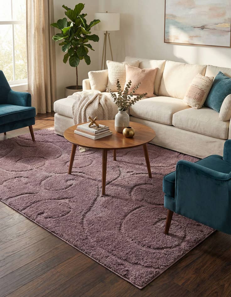 Detail image of  9' x 12' 2 Botanical Shag Rug