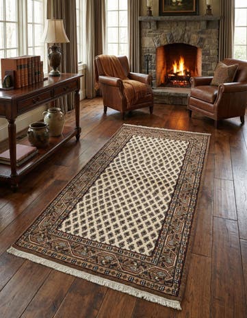 3' 1 x 5' 4 Hand Knotted Mir Wool Rug