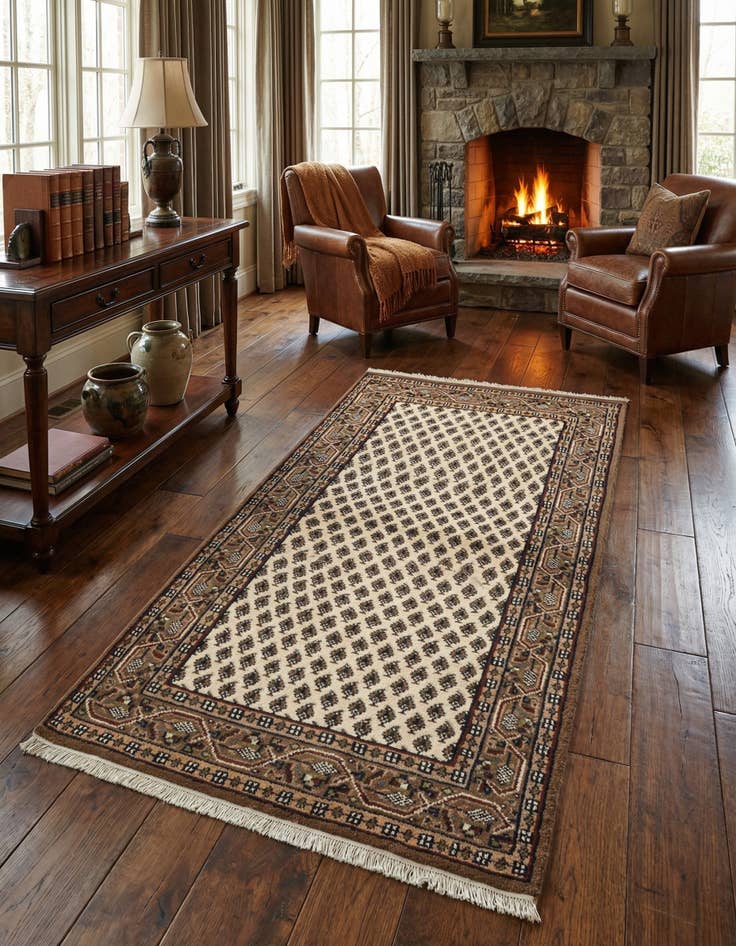 Detail image of 3' 1 x 5' 4  Hand Knotted Mir Wool Rug