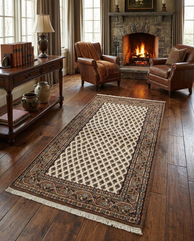 Detail image of 3' 1 x 5' 4 Hand Knotted Mir Wool Rug