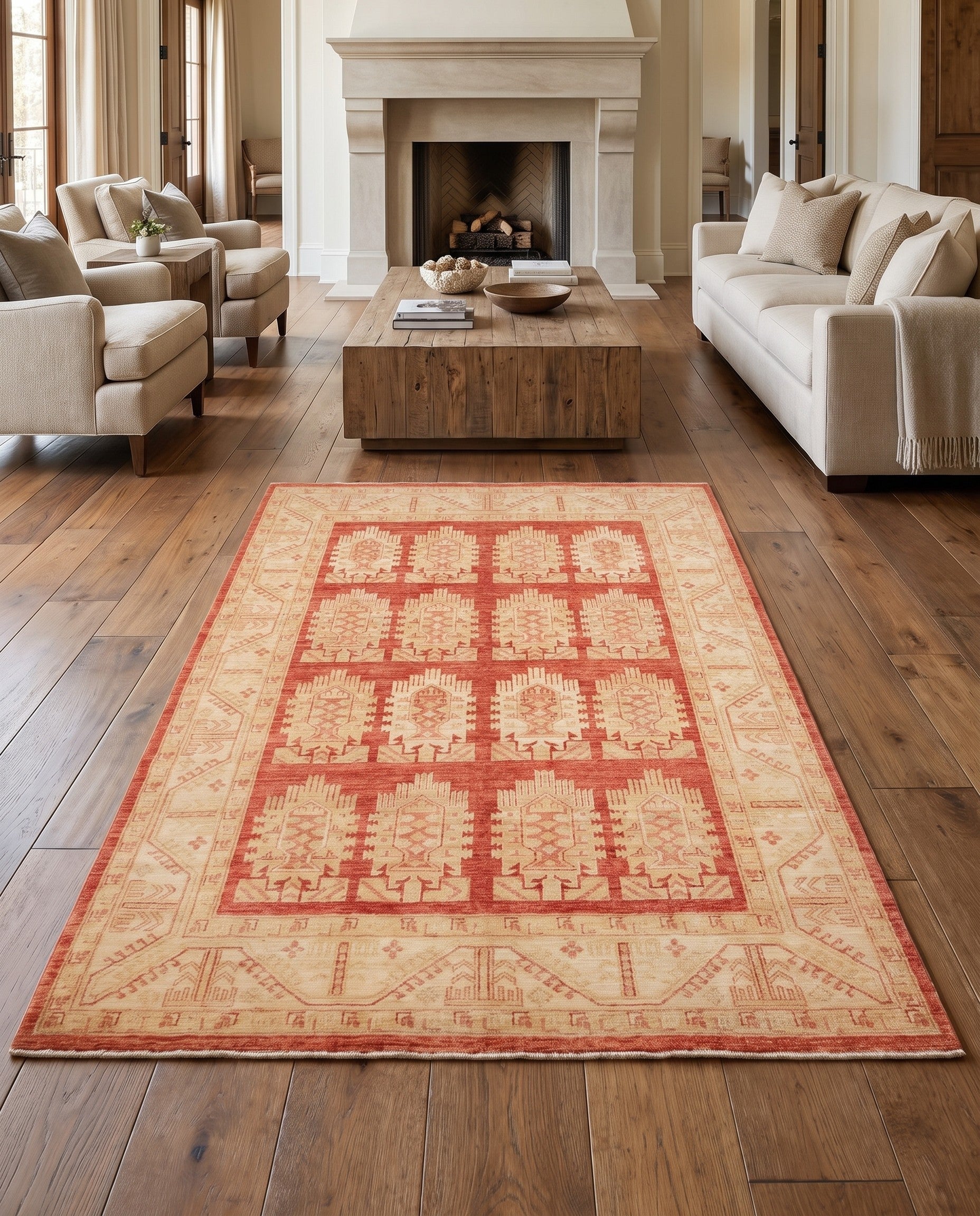 5' 7 x 8' 2 Hand Knotted Ziegler Rug