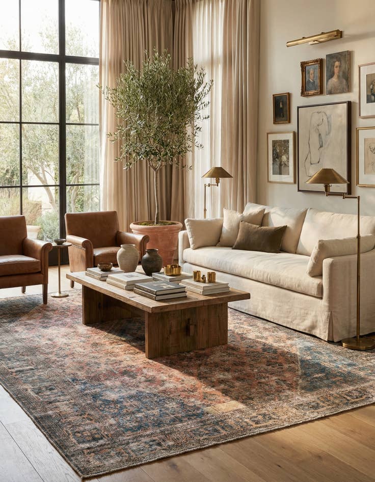 Detail image of  9' 1 x 12' 2  Hand Knotted Ultra Vintage Persian Wool Rug