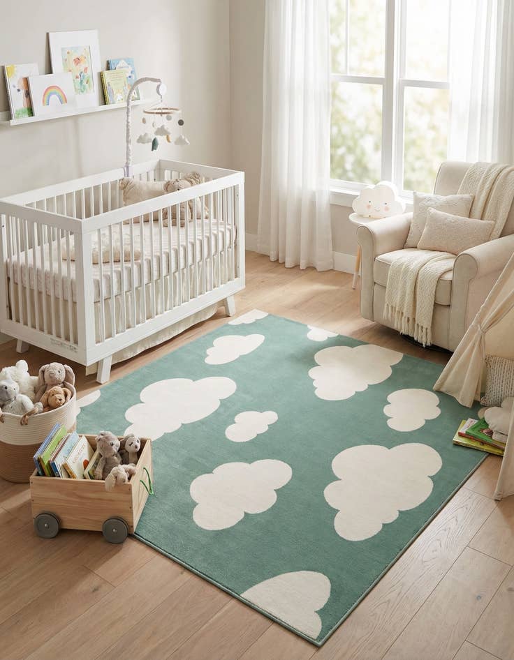 Detail image of 7' 10 x 7' 10 Whimsy Kids Square Rug