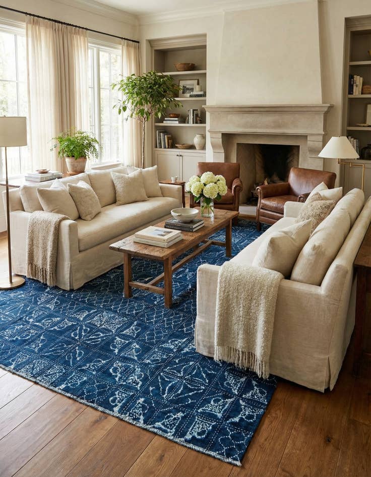 Detail image of 8' x 10'  Hand Knotted Darya Rug