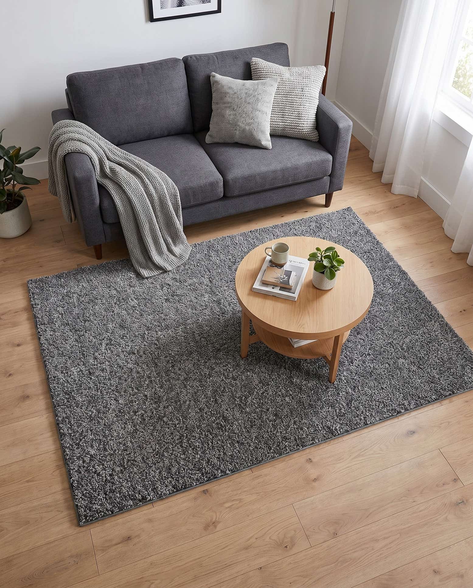 4' x 6' Soft Solid Shag Rug