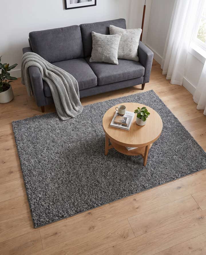 4' x 6' Soft Solid Shag Rug