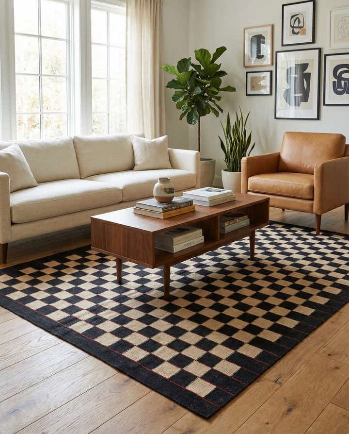 150cm x 195cm Hand Woven Kilim Modern Wool Rug
