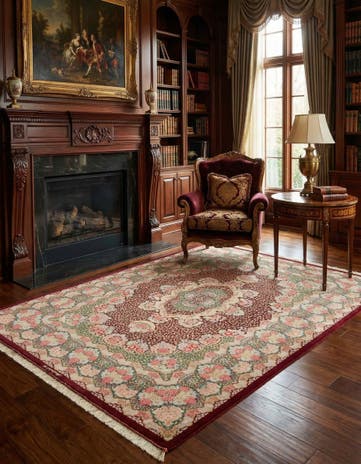4' 5 x 6' 7 Ghom Silk Rug