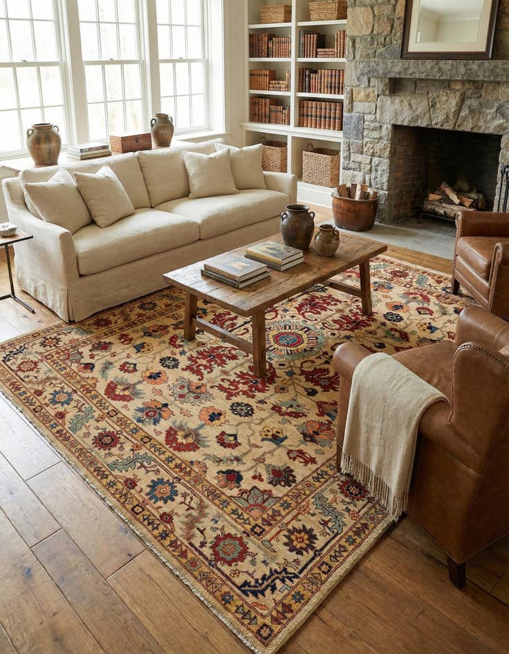 Detail image of 7' 3 x 9' 5 Serapi Wool Rug