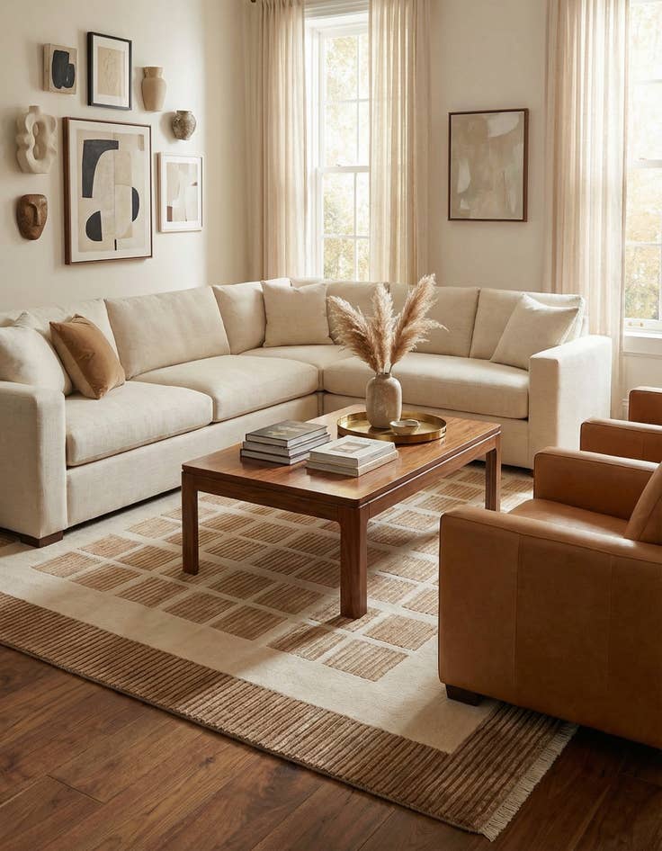 Detail image of 6' 7 x 9' 10  Hand Knotted Darya Wool Rug