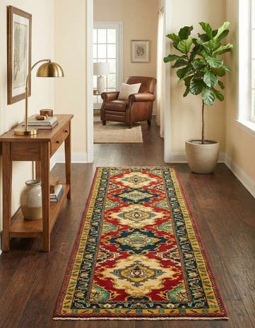 2' 8 x 9' 8 Hand Knotted Kazak Runner Rug