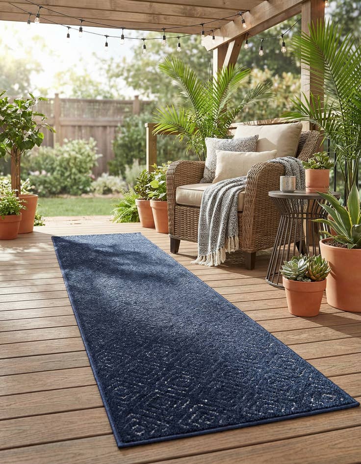 Detail image of 2' x 8'  Washable Sabrina Soto Indoor / Outdoor Runner Rug